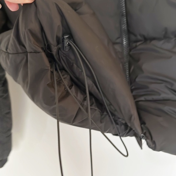 H&M Black water repellant windproof puffer winter coat jacket women size Large - Picture 5 of 7